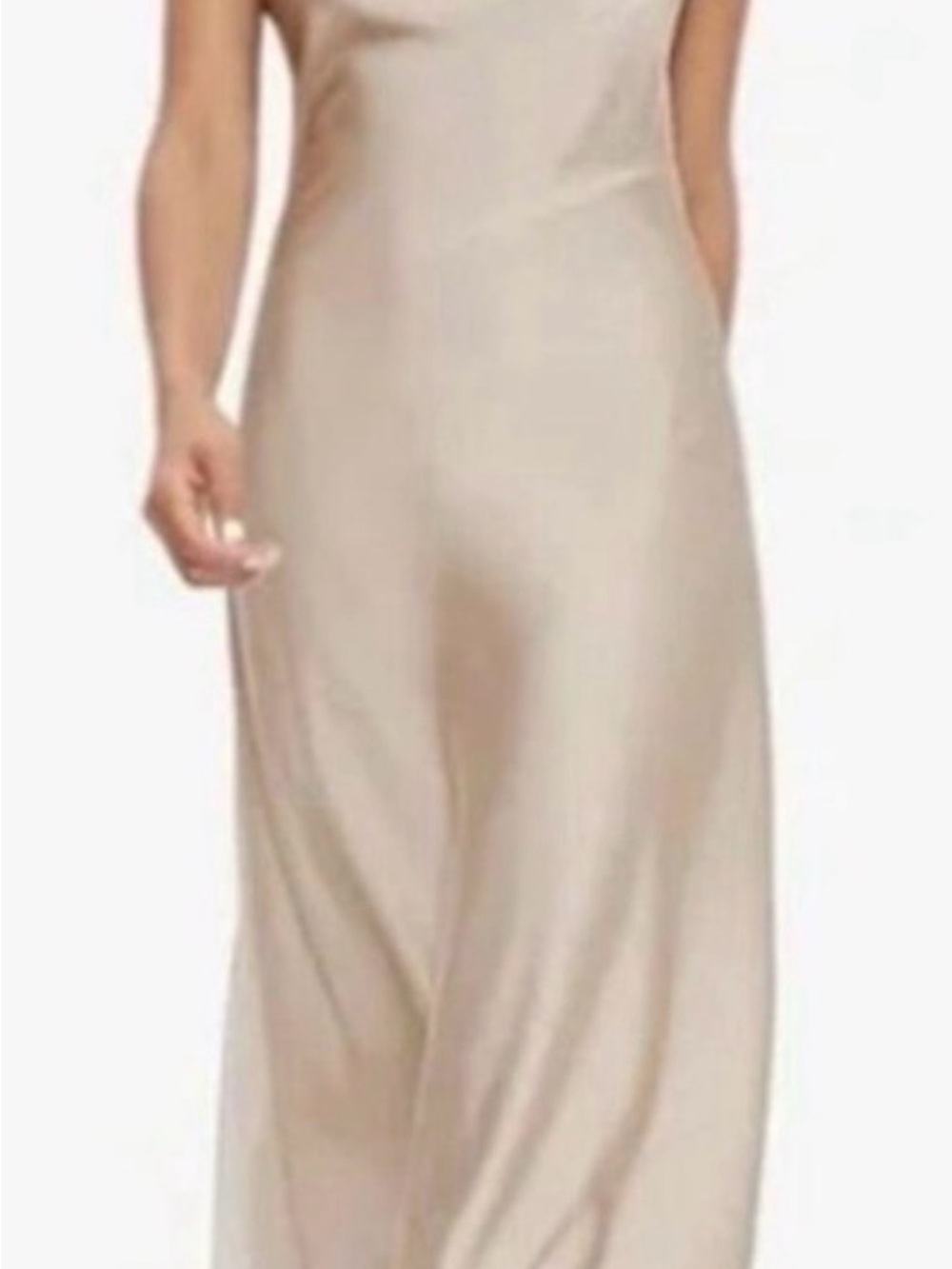 LOFT Beige Midi Slip Dress